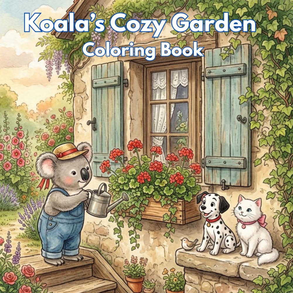 Koala's Cozy Garden Coloring Book