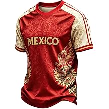 Mexico Soccer Jersey Men,Football Cup 2026 Breathable Graphic Mexico Jersey Casual Crewneck Short Sleeve Football Cup Shirts