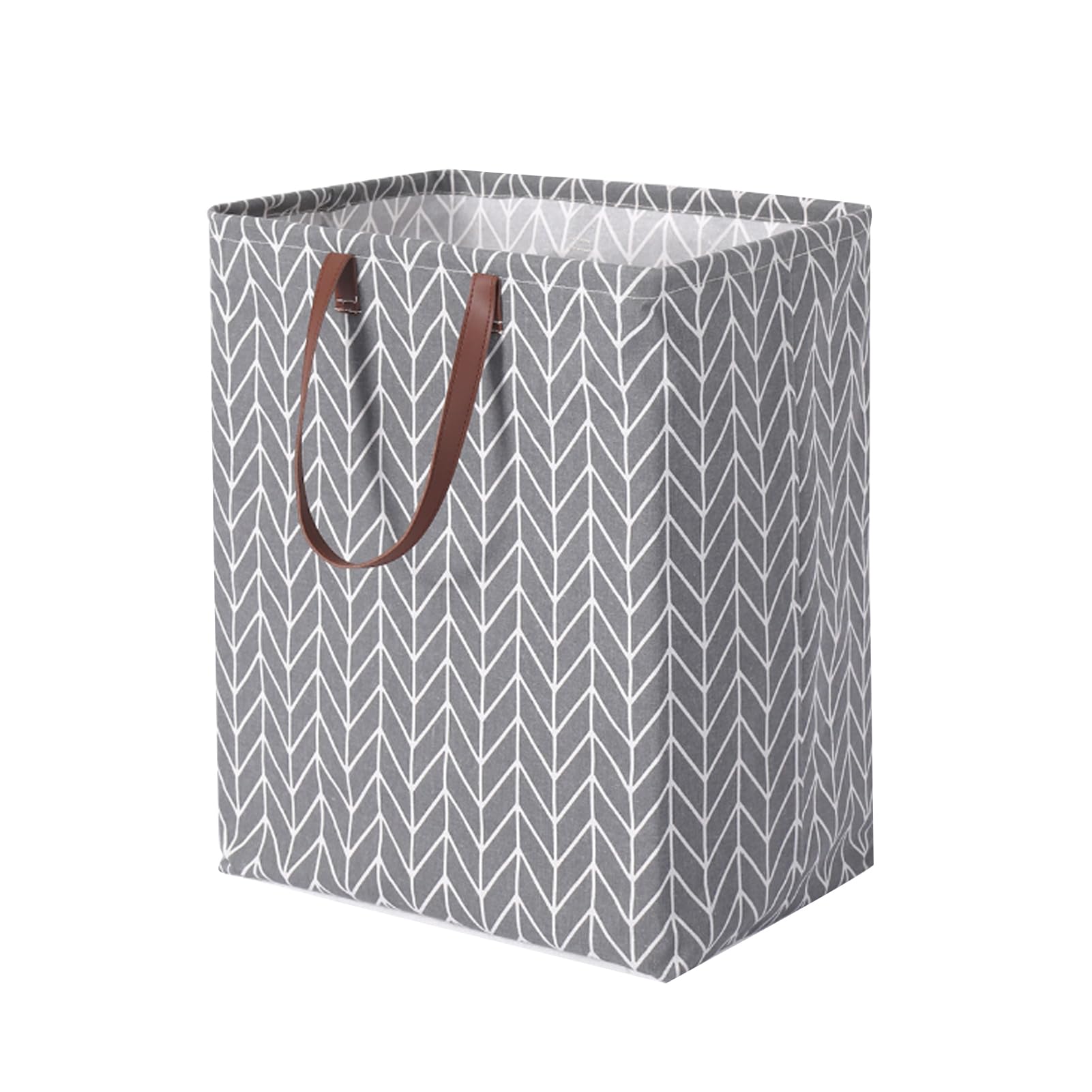 Beauenty 60L Laundry Basket with Handles, Inner Waterproof Laundry Hamper for Clothes Toys, Foldable Basket (C)