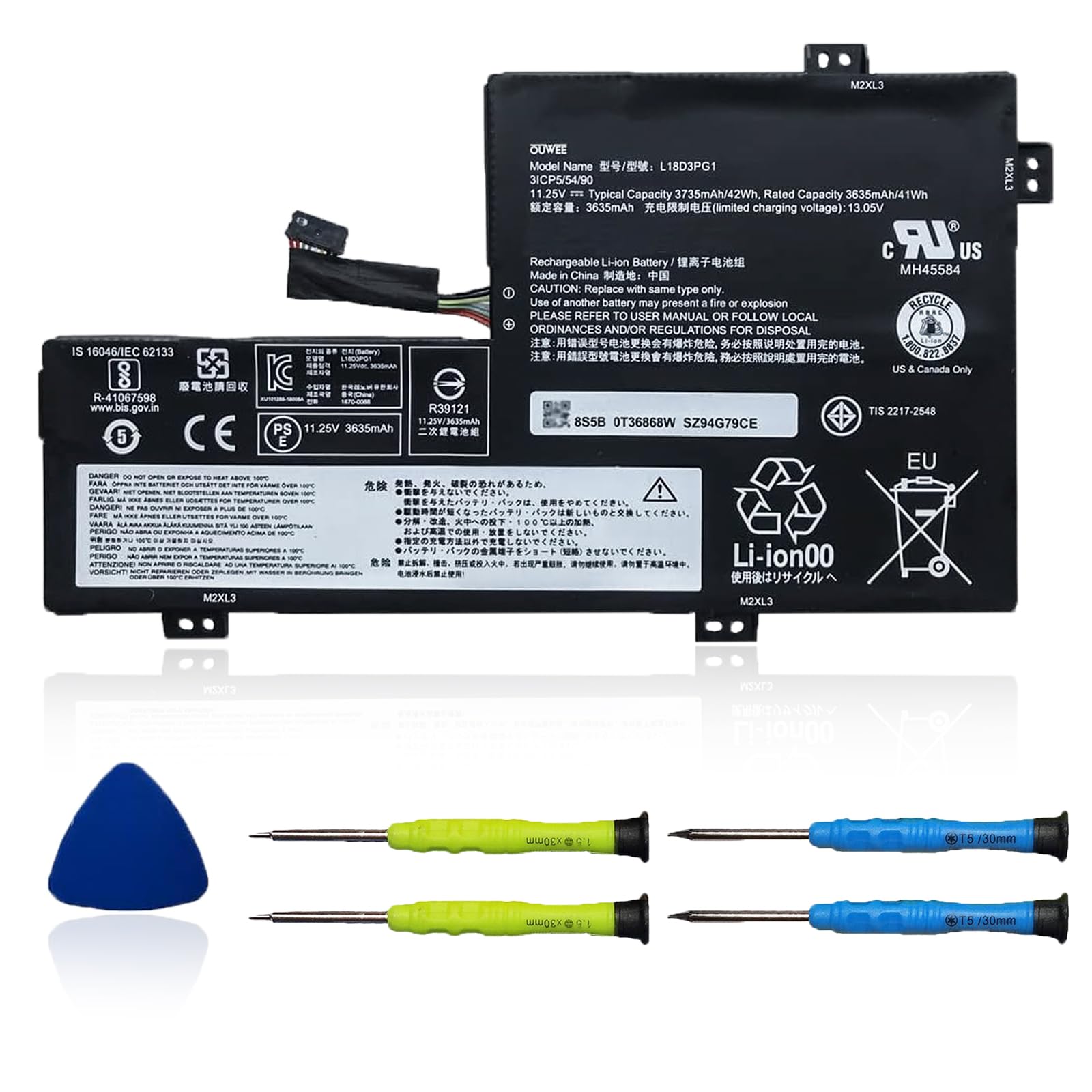 Amazon.com: OUWEE L18D3PG1 Laptop Battery Compatible with Lenovo