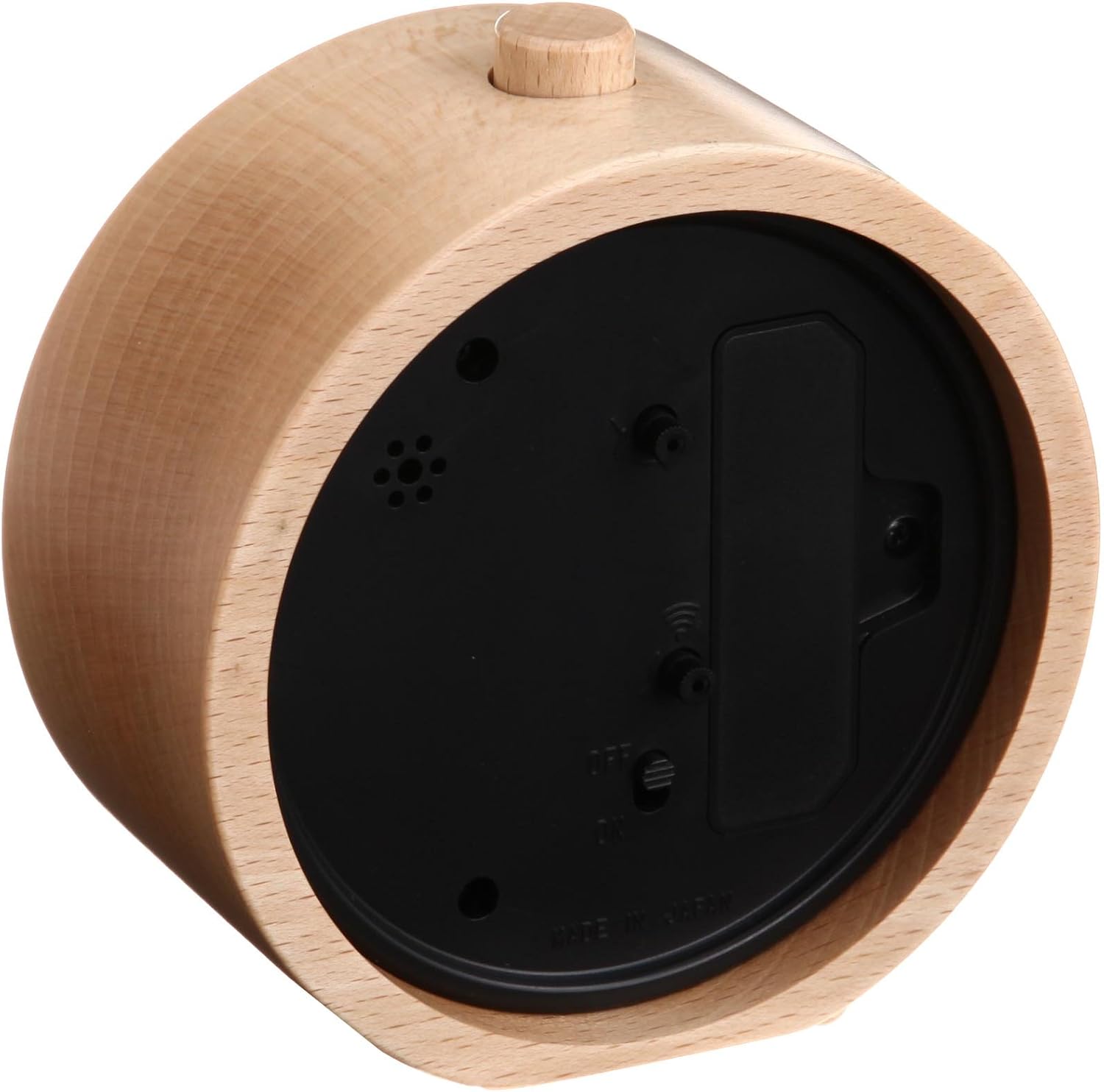 Lemnos Riki Wooden Alarm Clock Natrual : Home & Kitchen
