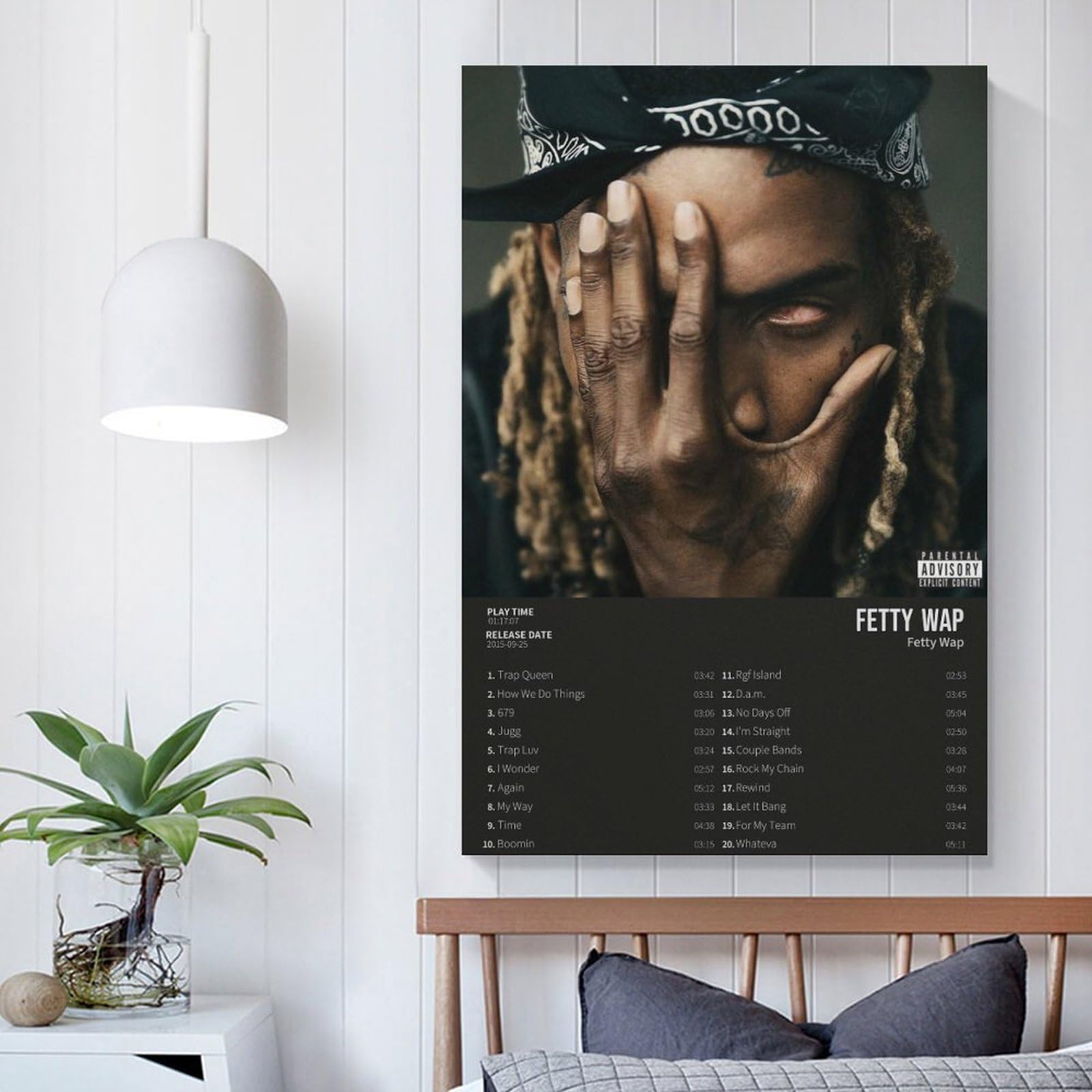 Amazon.co.jp: VROS SJUTR Fetty Wap - Fetty Wap キャンバスポスター