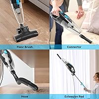 Vista 4 de Corded Stick Vacuum Cleaner - Lightweight, Powerful Suction with 450W Motor, 3-in-1 16.4Ft Cord Vacuum Cleaners for Home, Hard Floor, Carpet, Pet
