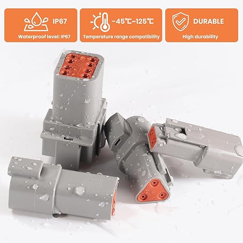 Miniatura 3 de Kit de conectores DT de 366 piezas, 28 kits de conectores DT, 2 3 4 6 8 12 pines, herramienta de prensado DT, herramienta de extracción de