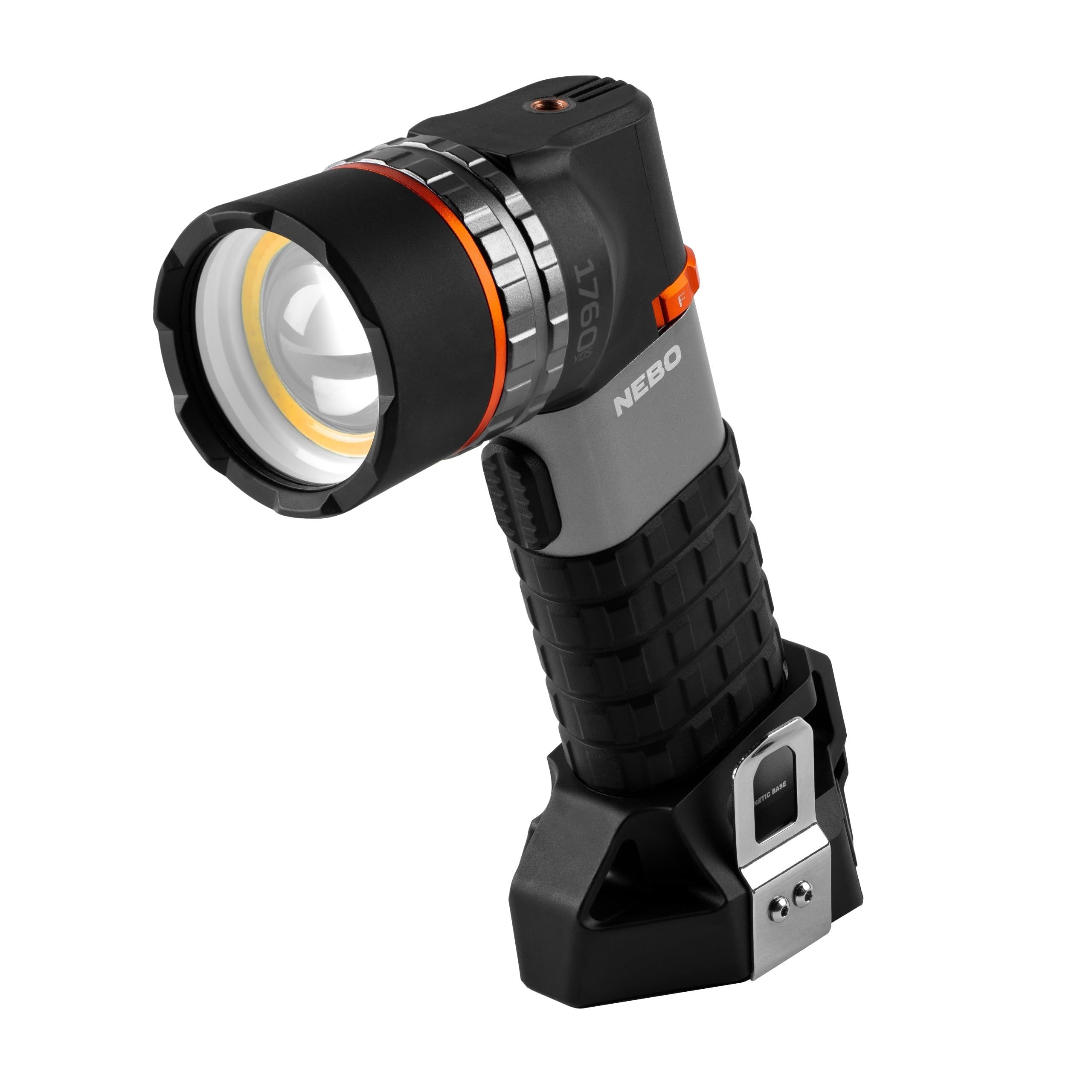 NEBO Luxtreme SL100 Spotlight - Rechargeable Torch with Ultra Long 1 Mile Beam Distance - Flashlight with USB Charging Cable Included