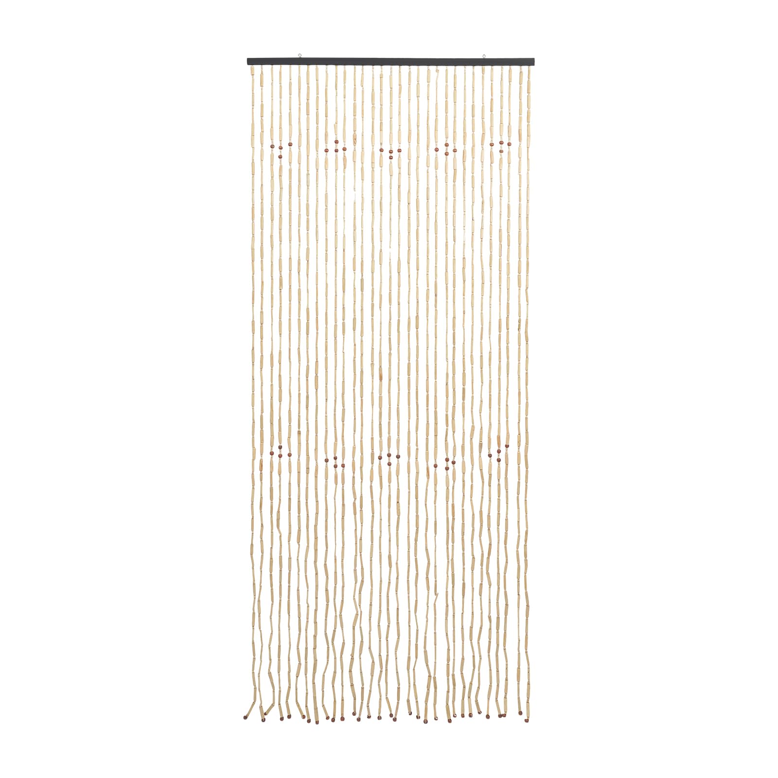 Hanmorbarbi Bambus Türvorhang 90x220cm, Perlenvorhang 31 Perlen Natur
