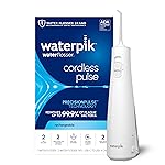 Waterpik Cordless Pulse Rechargeable Portable Water Flosser for Teeth, Gums, Braces Care and Travel with 2 Flossing Tips, Waterproof, ADA Accepted, WF-20 White, Packaging May Vary