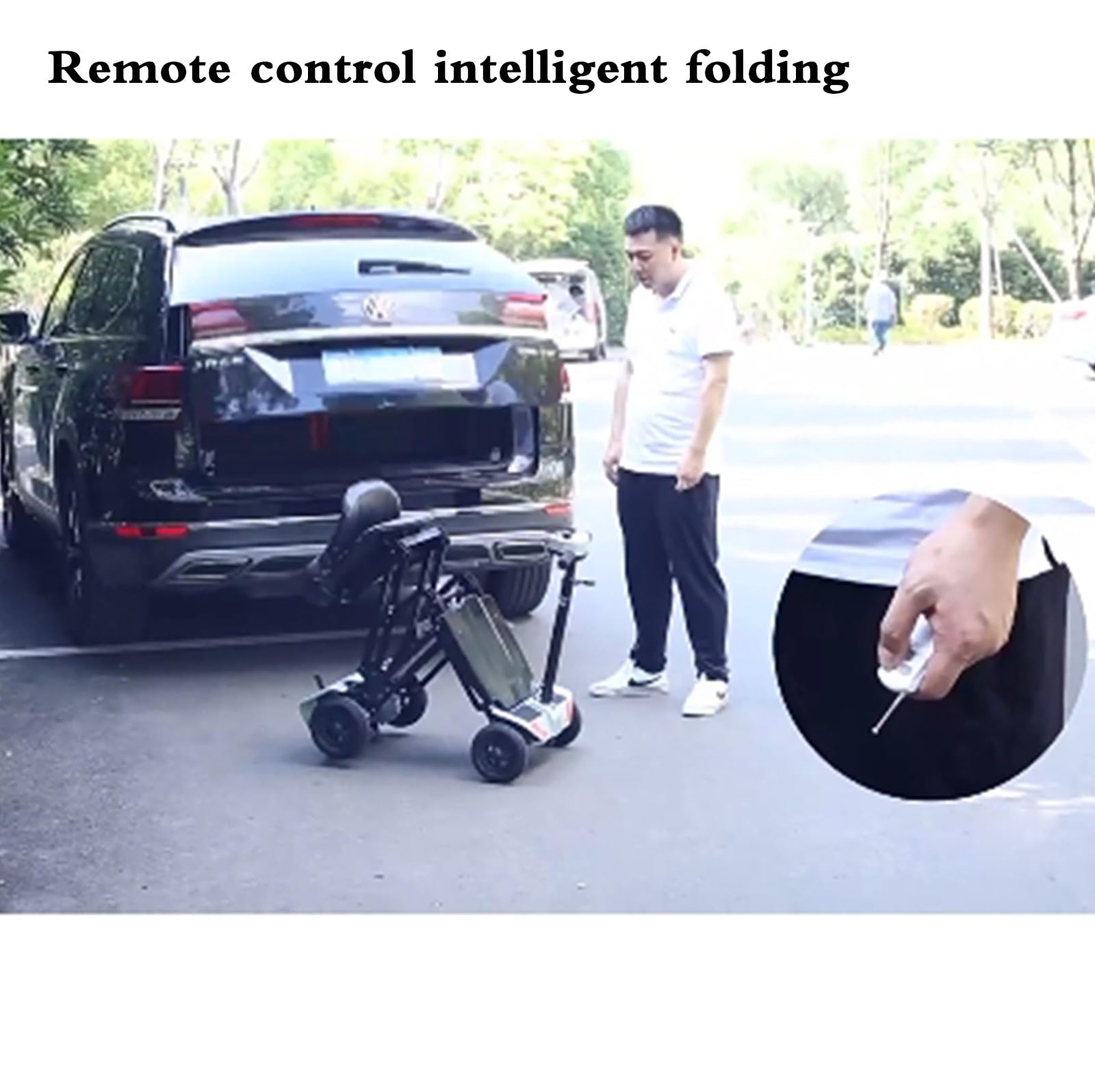 Scooters de Movilidad, Scooter de Movilidad Ligero y Plegable de 4 Ruedascon Batería Extraíble, Asiento cómodo - Ideal para Personas Mayores y discapacitadas