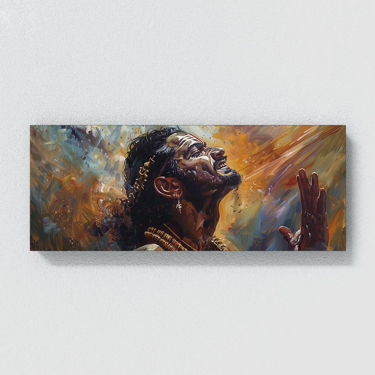 Sense Canvas Arjuna Oath 5 Leinwandkunst, Heimdekoration, Wandkunstdruck, Poster, Gemälde, Größe XL, 60 x 24 / 3,8 cm