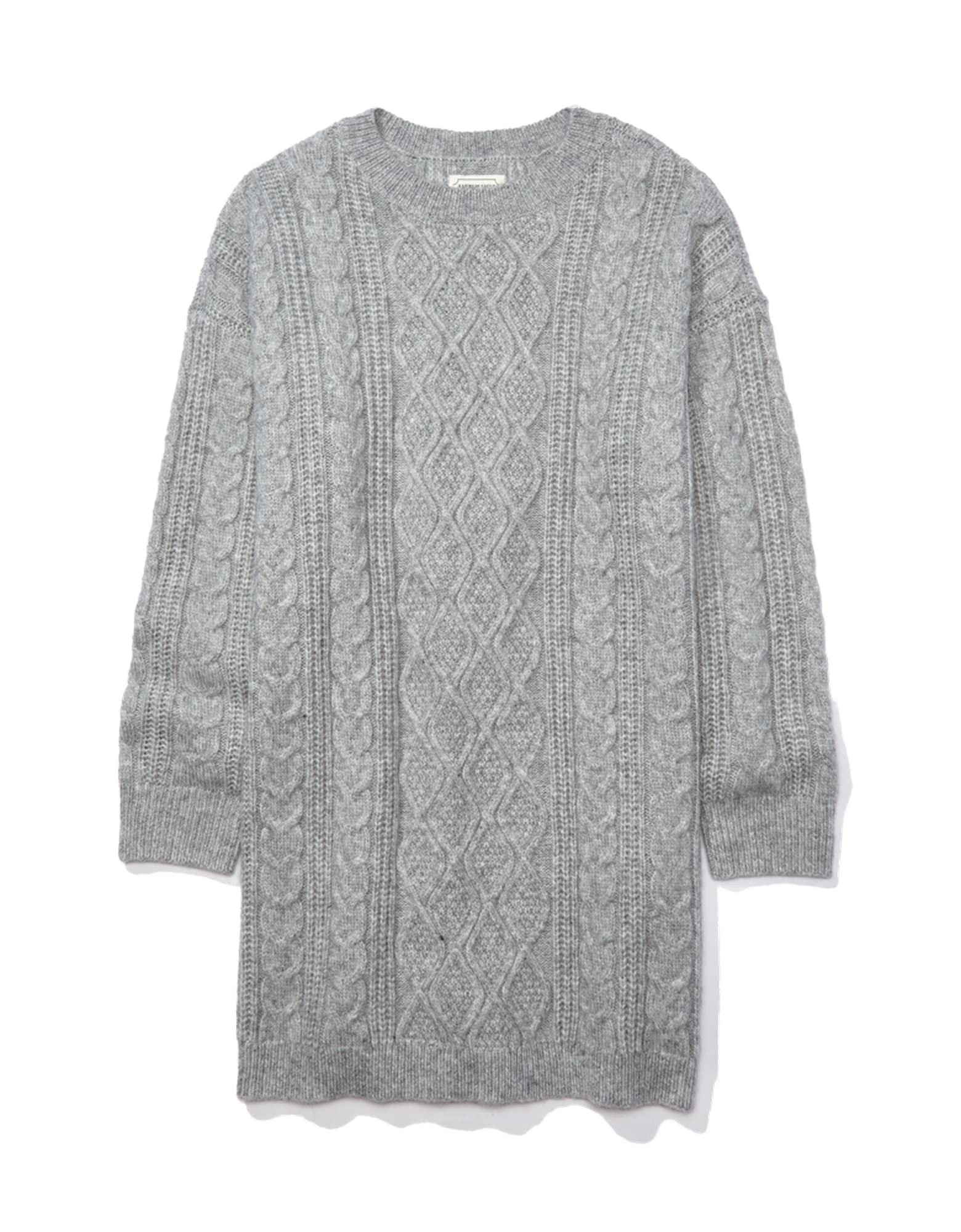American Eagle Women Cable Knit Sweater Mini Dress
