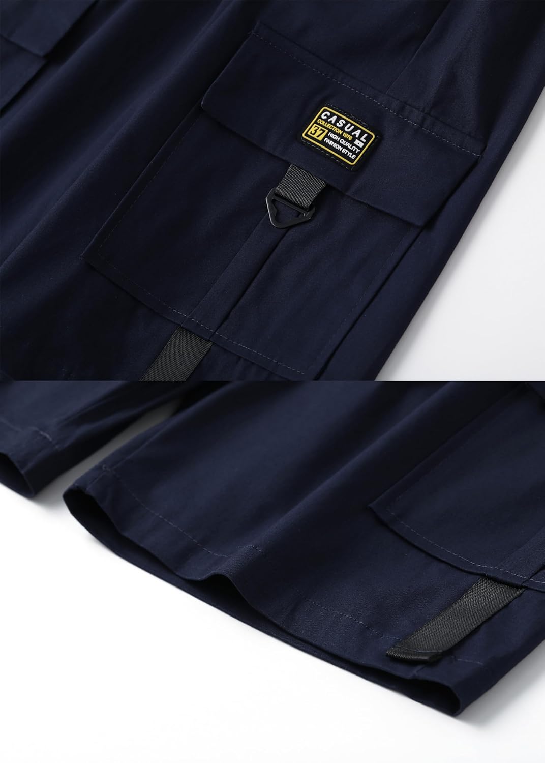 VtuAOL Men's Cargo Shorts Elastic Waist Casual Cotton Shorts with Multi Pockets - Image 6