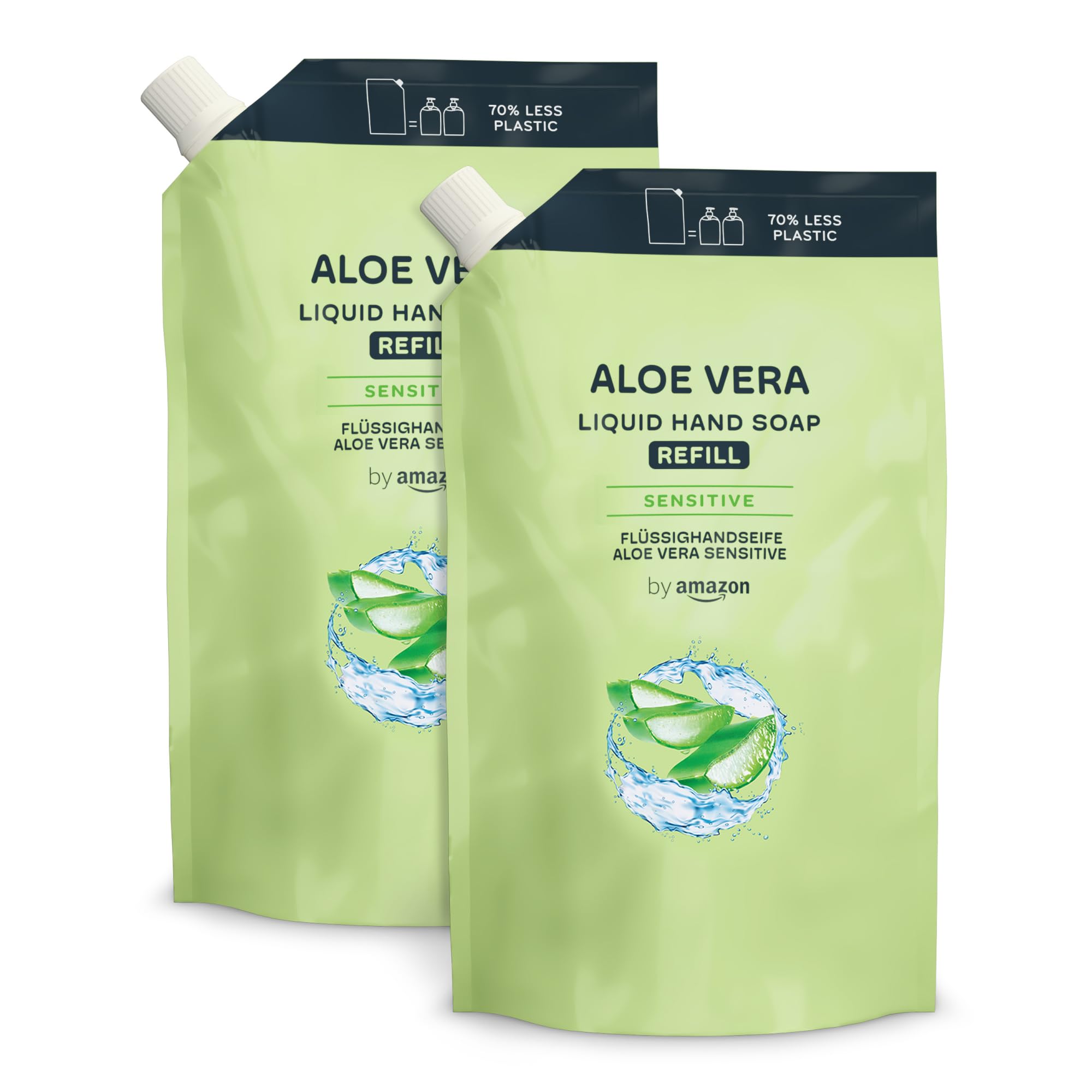 by Amazon Aloe Vera Hand Soap Refill, 2 x 1000ml