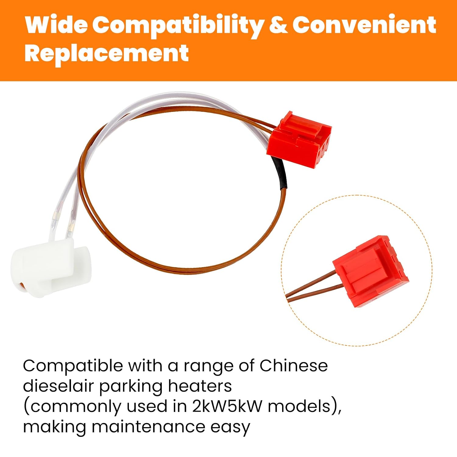 2PCS Probe Square Connector Temperature Overheat Sensor Air Heater Parking Heater for Chinese Heater
