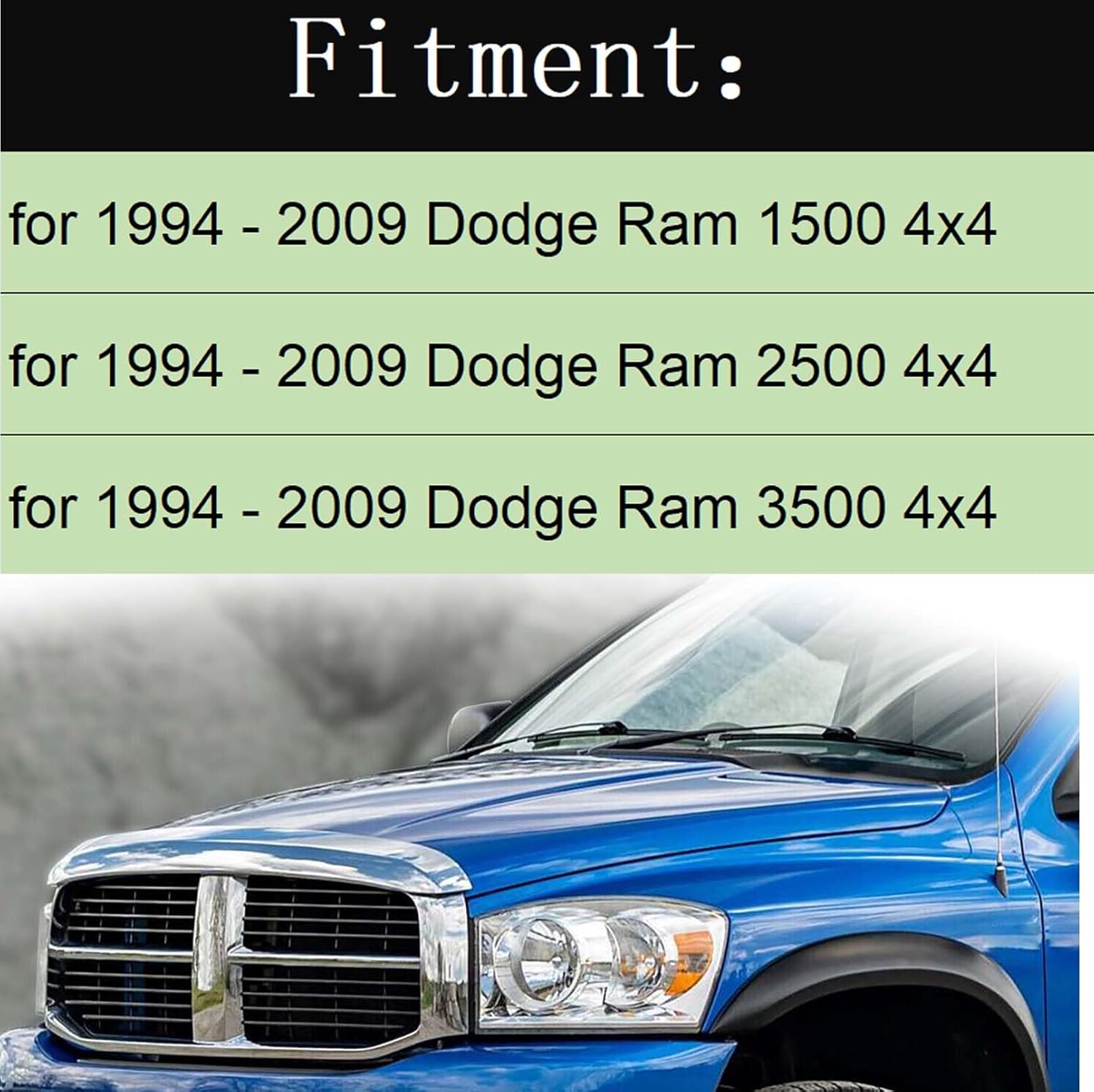 Adjustable 1-6" Lift Front Control Arms Compatible with 1994-2009 Dodge Ram 1500 2500 3500 4x4 Tubular Upper & Lower Suspension Control Arm Kit