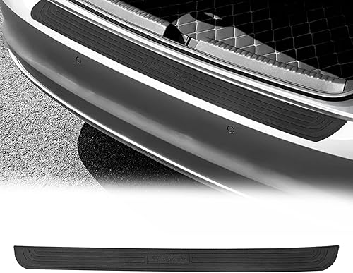 Protector de parachoques trasero de automóvil, antiarañazos, de goma abrasiva, protector de umbral de puerta de maletero de 35.1 x 2.75 pulgadas,