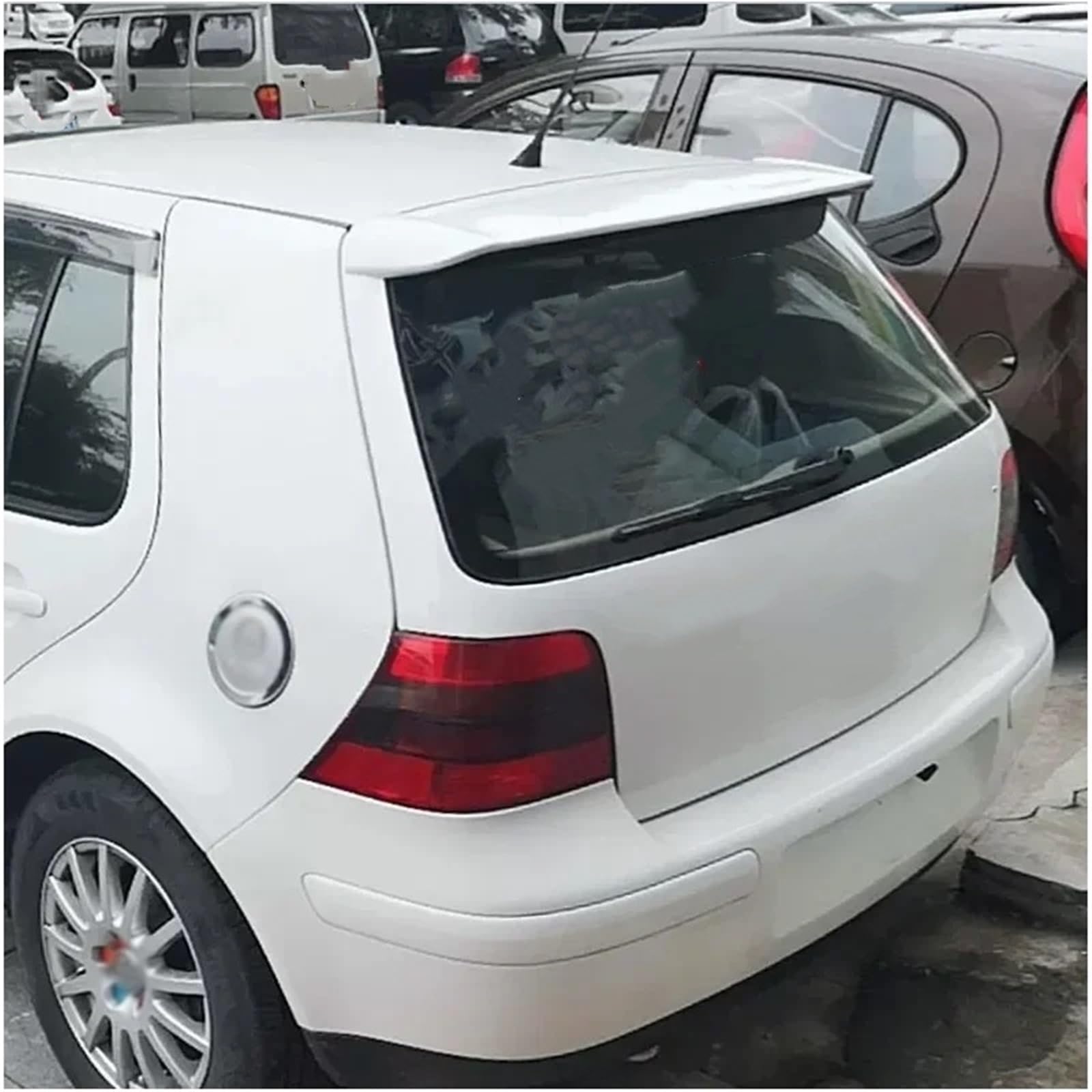 Spoiler kompatybilny z Volkswage Golf MK4 ogon Fin 1998 do 2004 wersja ogólna farba węglowa akcesoria tylne skrzydło samochodu(Carbon Paint)