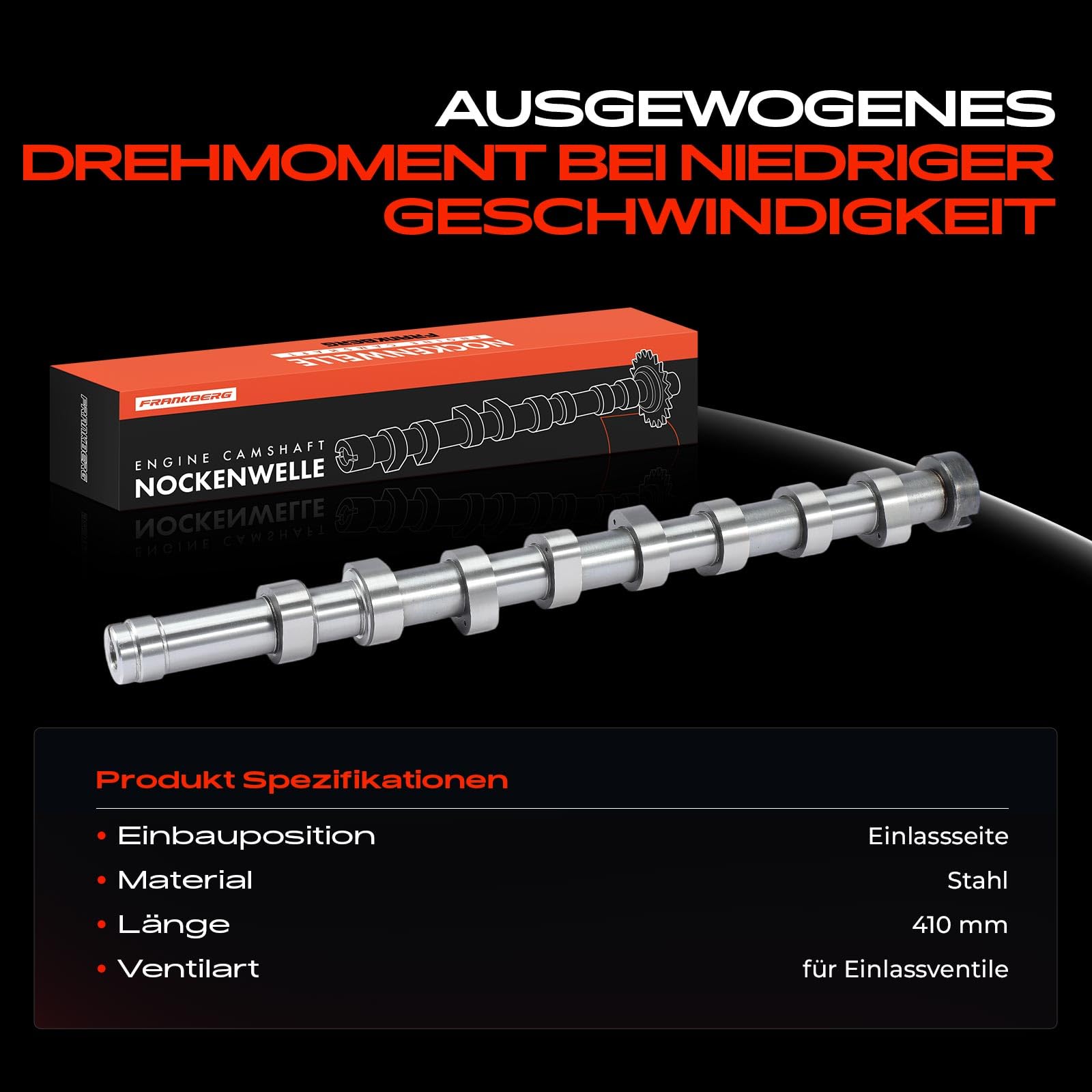 Frankberg 1x Nockenwelle Kompatibel mit Berlingo 1.6L 2010-Heute C4 II 1.6L 2009-Heute S-Max 1.6L 2011-2014 C30 1.6L 2010-2012 V60 I 1.6L 2011-2015 V70 III 1.6L 2011-2015