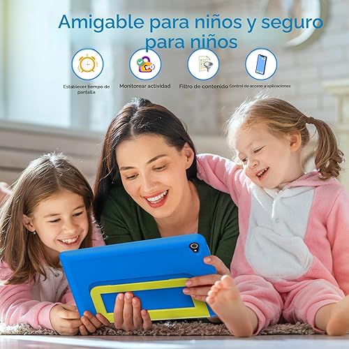 Miniatura 6 de URAO Tablet para niños, tablet Android 14 para niños de 10 pulgadas Octa-Core con estuche, 64GB 1TB de tarjeta TF expandible para niños pequeños,