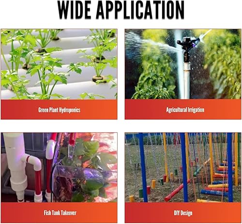 Miniatura 5 de Bettomshin 5 piezas de accesorios de PVC en T de 3 vías, conector en forma de T de identificación de 0.98 x 0.98 x 0.79 pulgadas, adaptador de