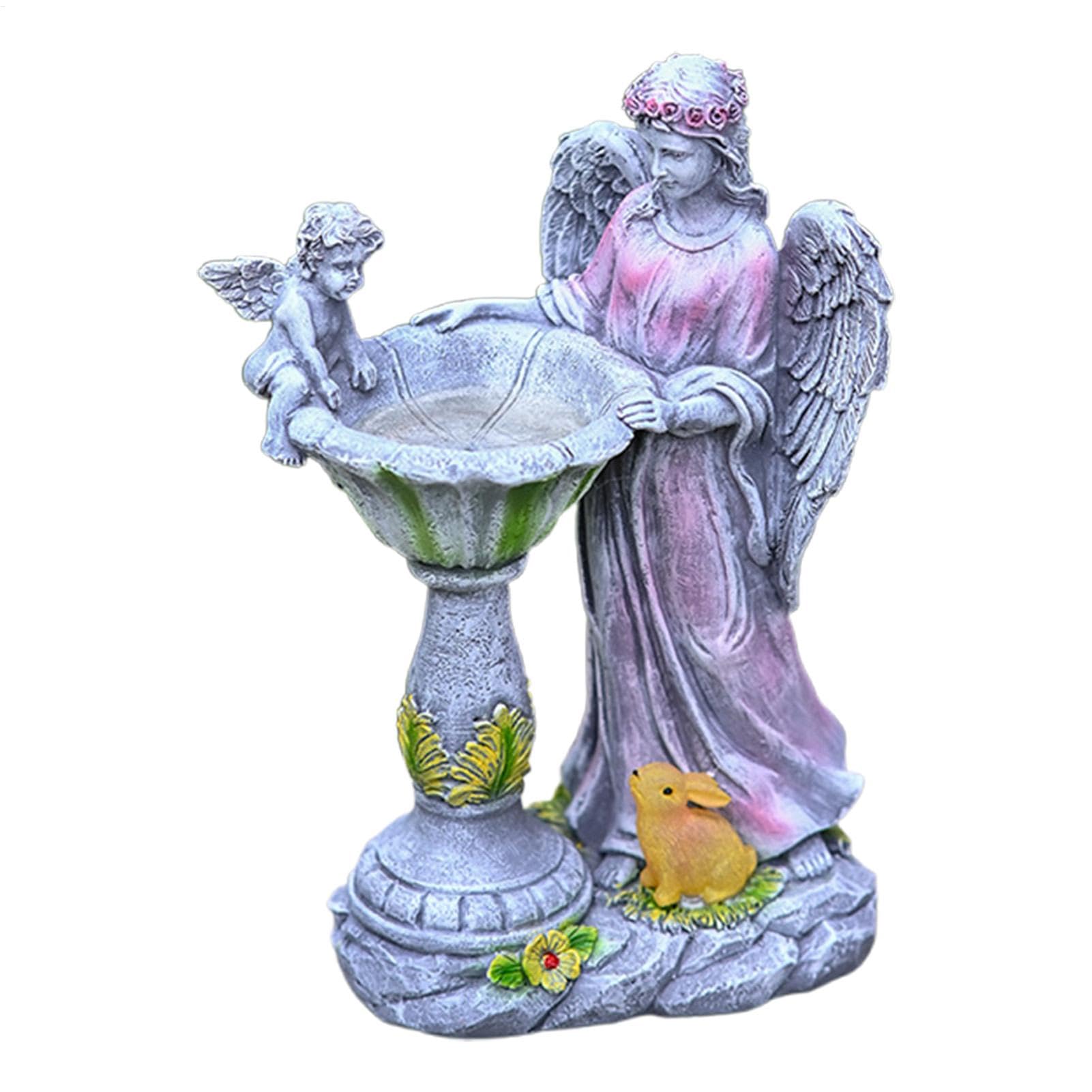 Statue del giardino solare, statua di fata solare Figurina 'angelo solare | 29,5 cm/11,61 pollici di piscina Scultura fata, ornamento esterno per patio, prato, giardino