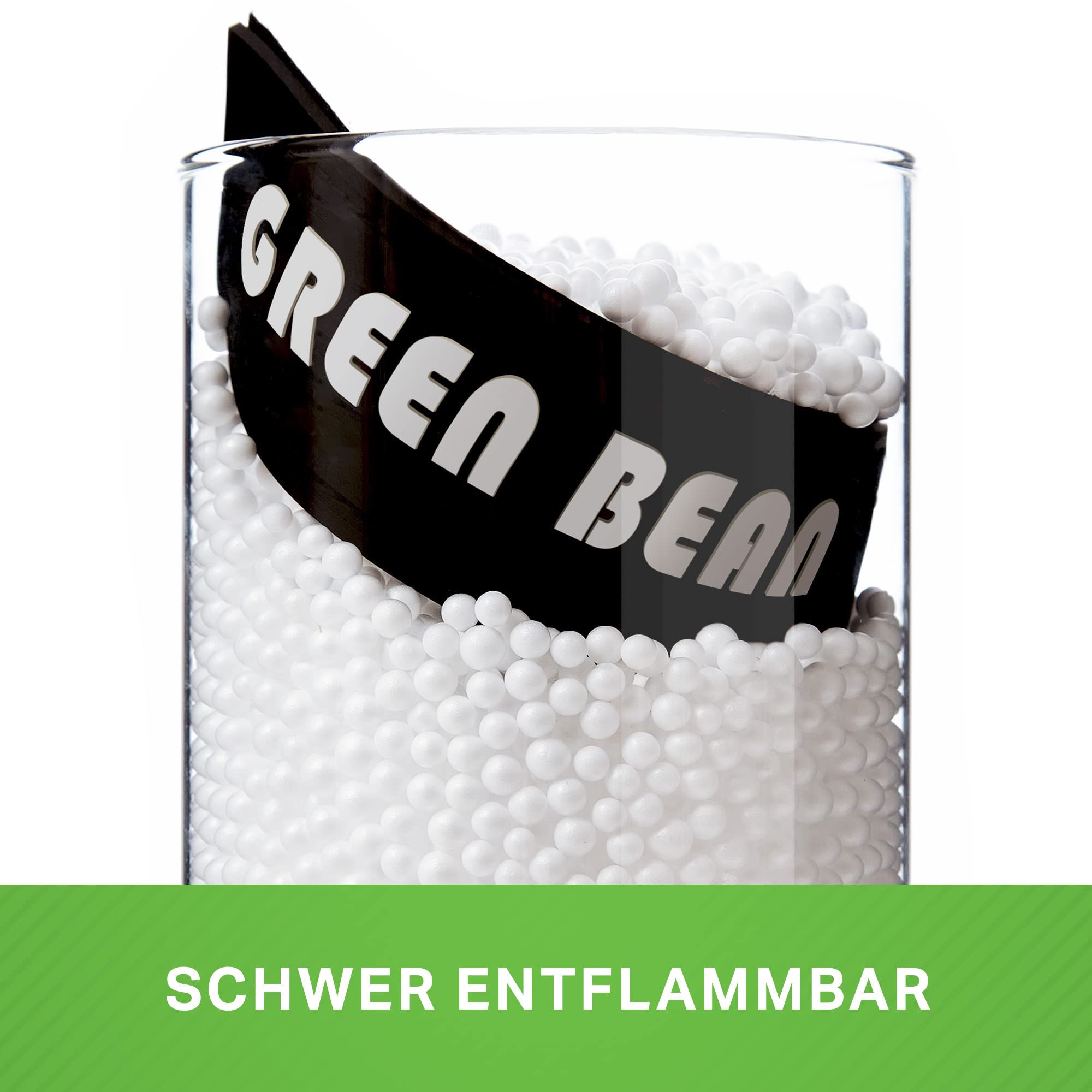 Green Bean 430 Liter Hochwertige EPS Perlen aus Deutscher Produktion für Sitzsack-Füllung | Styropor-Kügelchen Nachfüllpack Kissen-Füllung Stillkissen Styroporkugeln