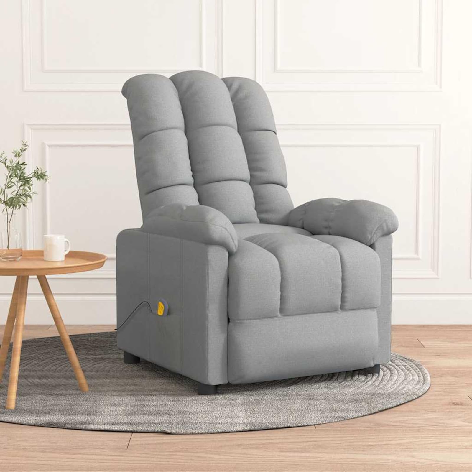 Gecheer Poltrona Massaggiante, in Tessuto Grigio Chiaro, per Relax