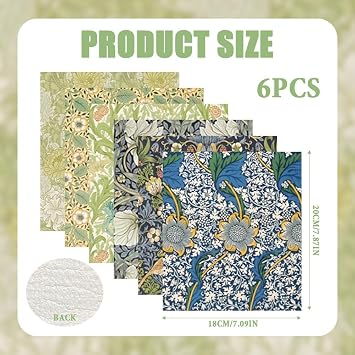 6 Pack Swedish Dishcloths - Reusable Eco-Friendly Dish Cloths, Biodegradable & Absorbent Kitchen Cleaning Cloths Set, Multi-Surface Washable Cloths for Home
