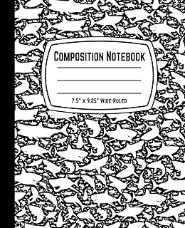 Composition Notebook 7.5" x 9.25" Wide-Ruled: Shark Lined Paper Journal – 110 Pages Gift Notebook for Kids, Boys, Girls, Teens, and Adults