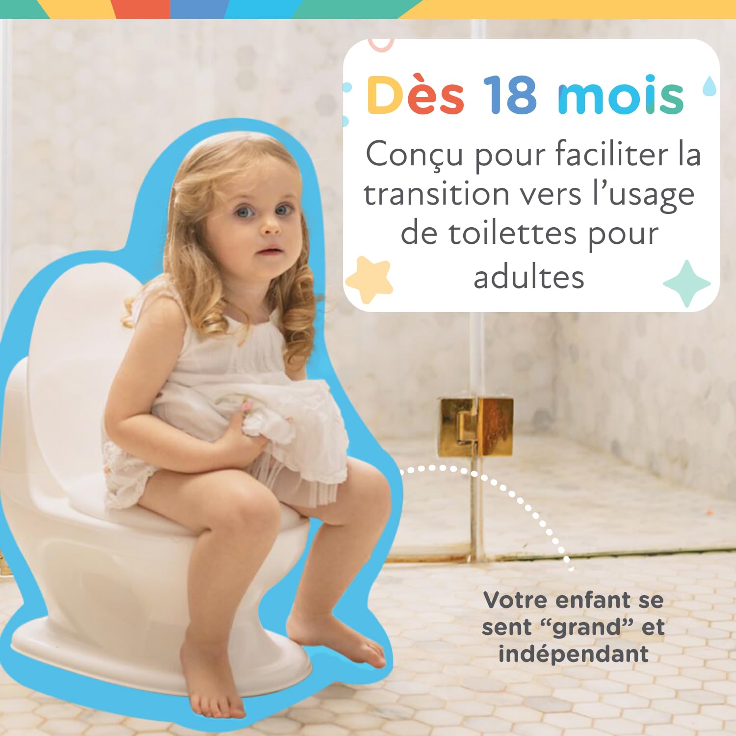 Nuby - My Real Potty - Pot bébé Pour Apprentissage de la Propreté - Pot Enfant Avec Bruit de Chasse et Piles Incluses - Toilettes Enfant +18 Mois - WC Bébé Réaliste Pour Pratiquer - Blanc