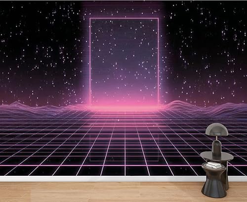 Wall Mural Peel & Stick Synthwave Vaporwave retrowave Pink Great Glow Middle Self-Adhesive Wallpaper Removable Wall Decal Wall Sticker Home Decor disponible en Yaxa Costa Rica