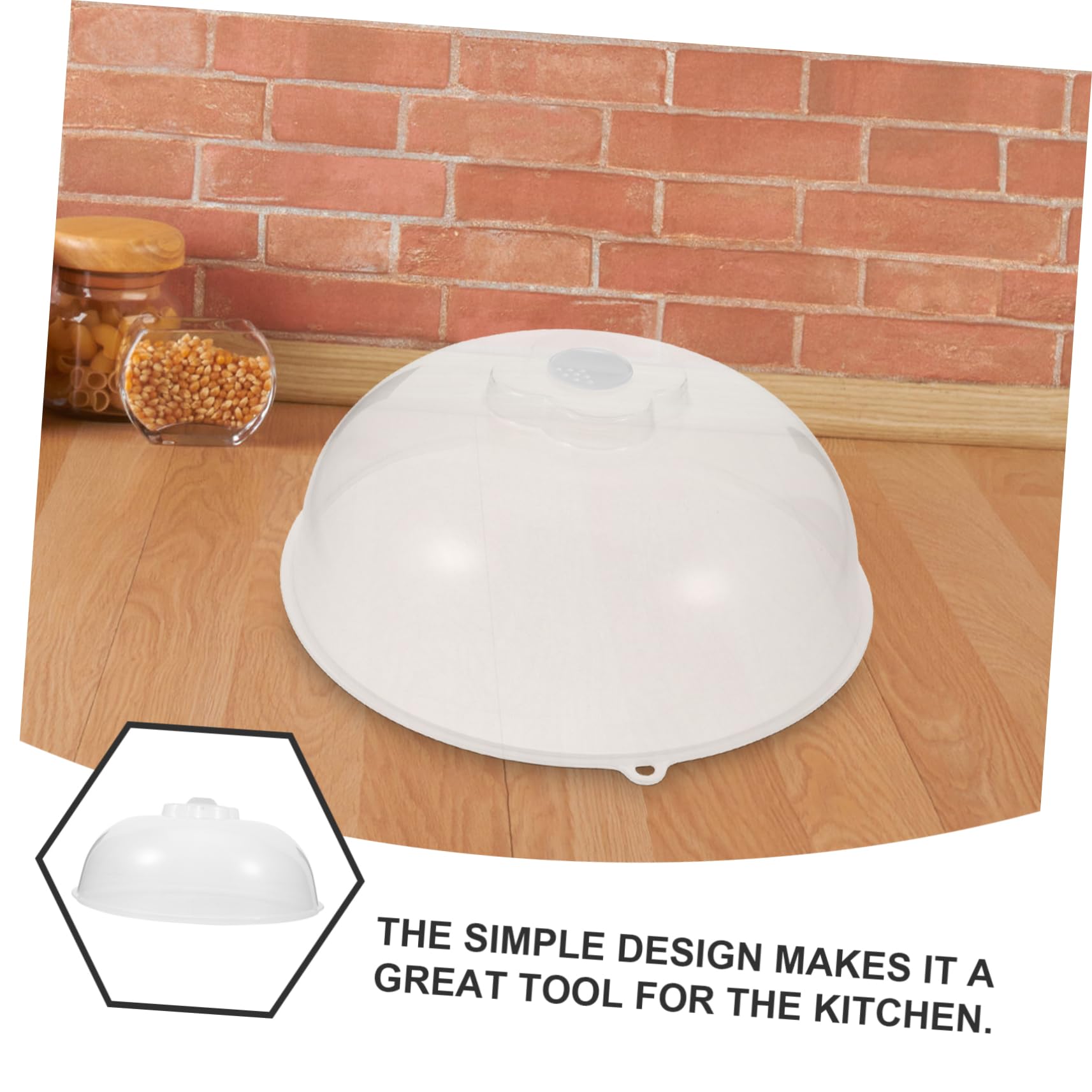 Couvercle Anti-Éclaboussures Micro-ondes Ciieeo – Silicone & Verre, 27 Cm, Gris Clair, Protection Facile