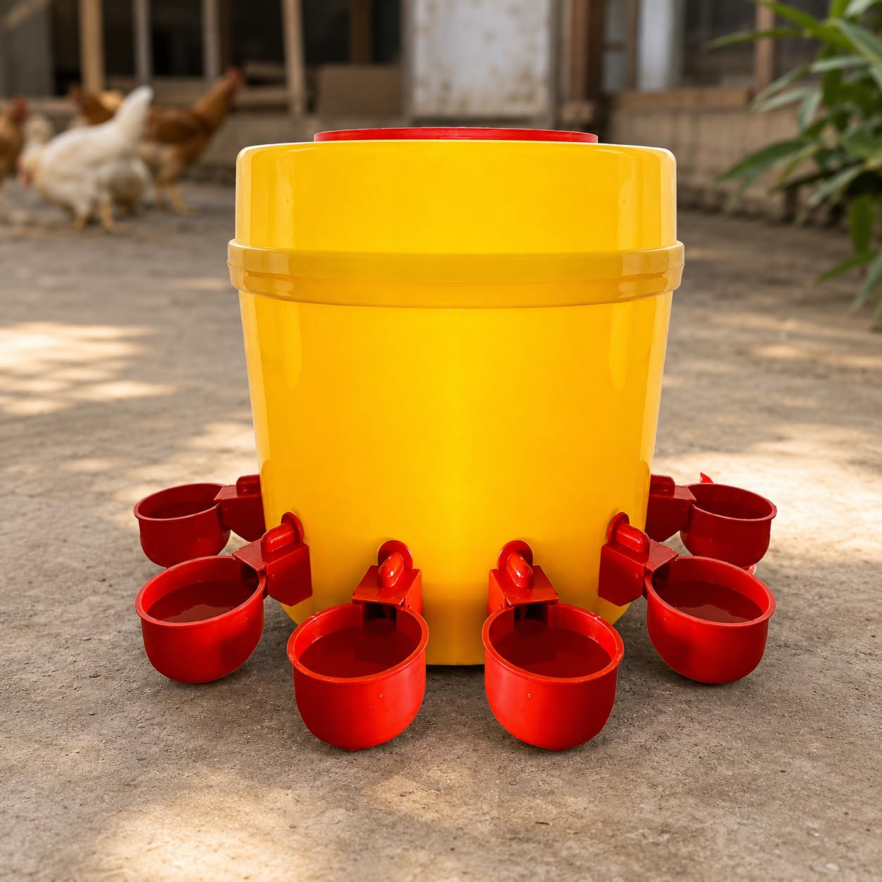 Abbeveratoio per Galline Automatico, 8 Ciotole per Pulcini e Pollame, Durevole, per Piccoli Allevamenti