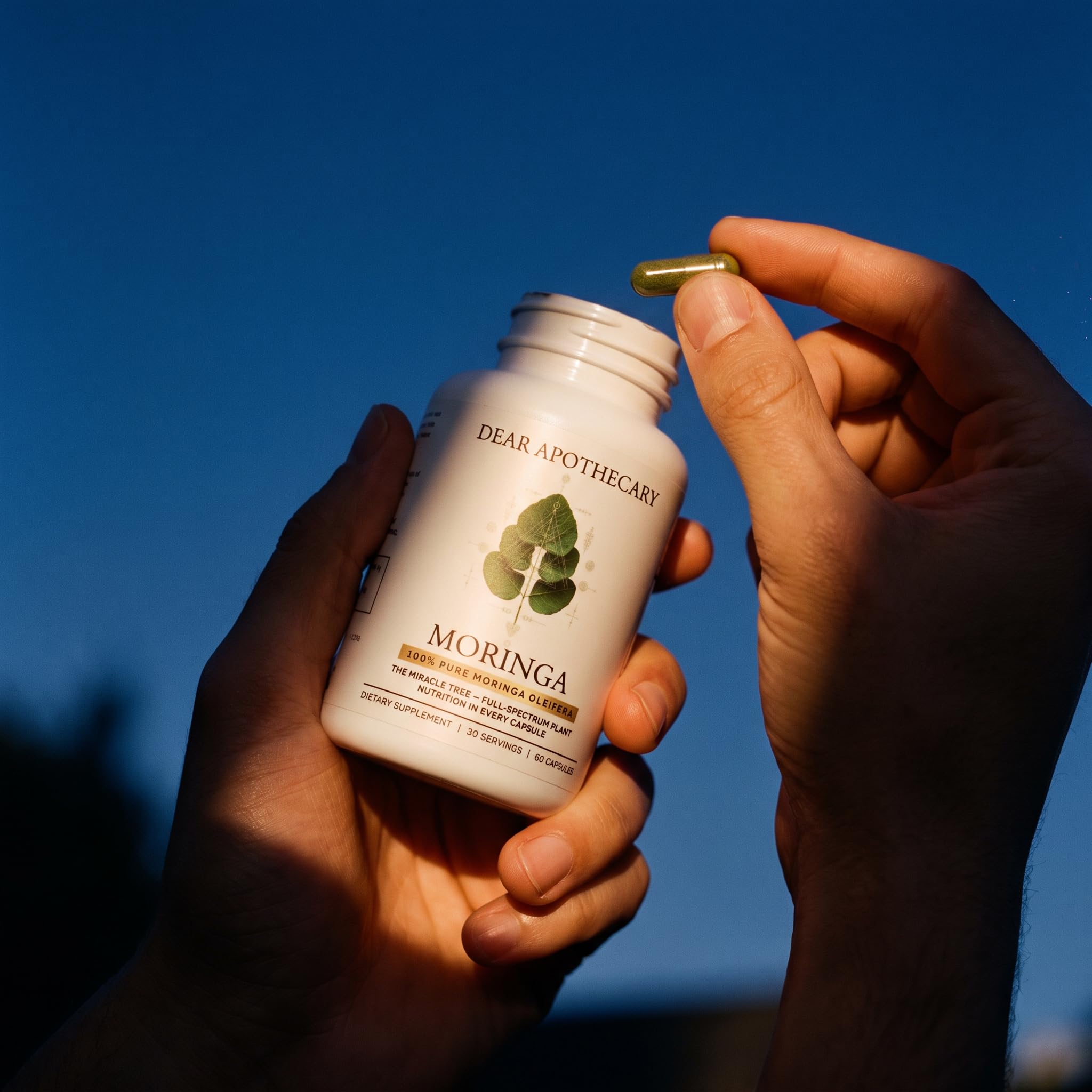 Moringa Leaf Capsules 800mg - Superfood Green Energy & Immune Support - Moringa Oleifera - Vegan, Non-GMO, Gluten Free, Soy Free - 60 Capsules — Amazon image 6