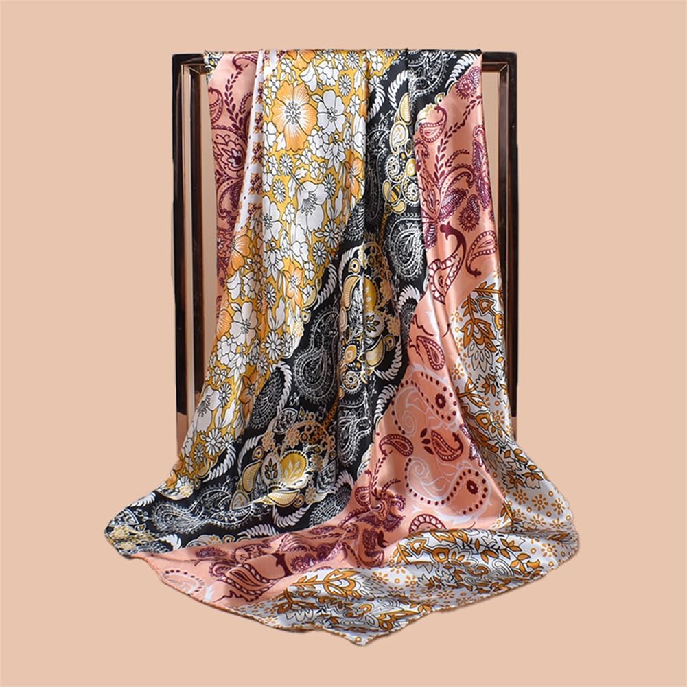 upeilxd 35” Hair Scarf for Women Satin Hair Scarves Silk Bandanas Scarf Headscarf Hair Wrapping and Sleeping - Image 3