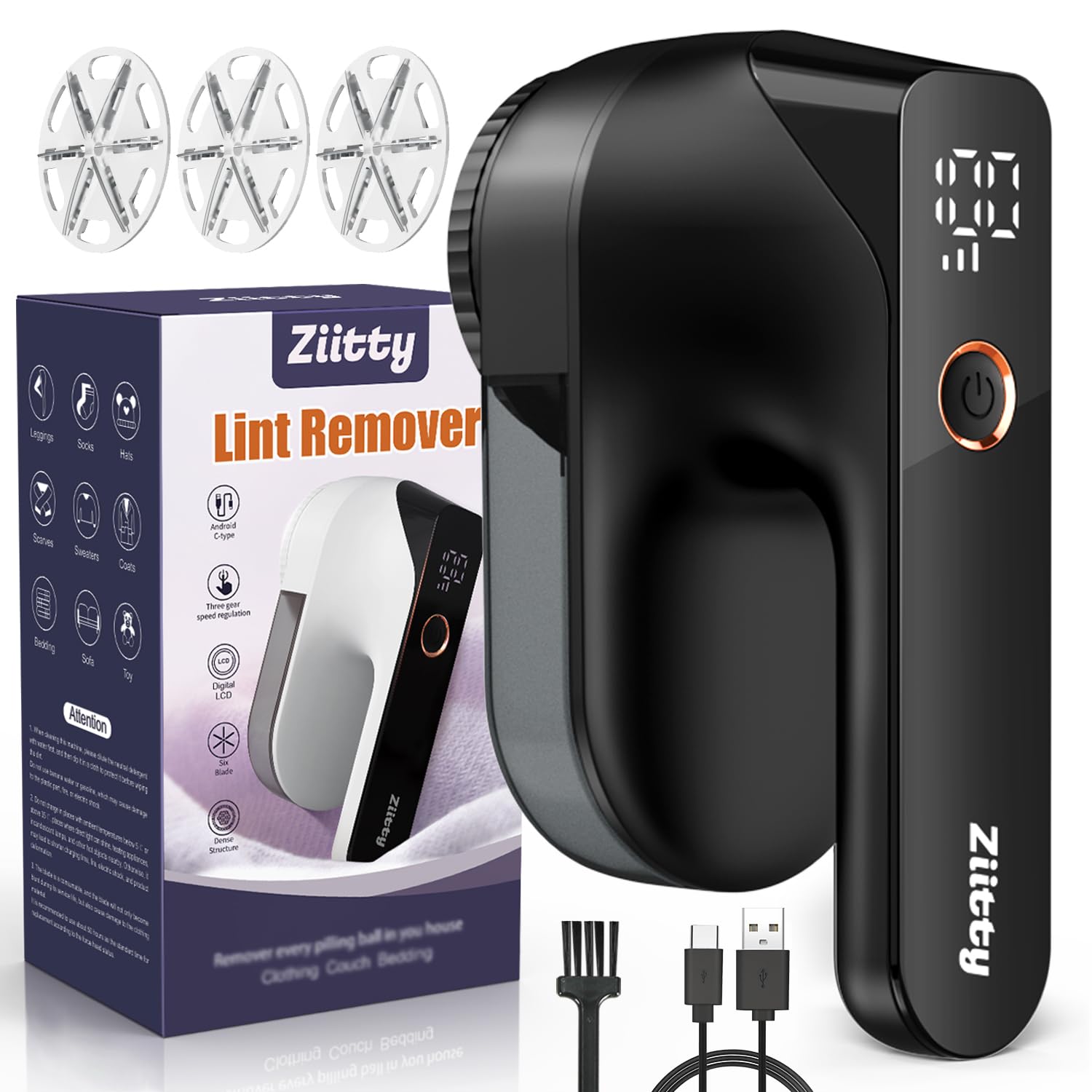 Photo 1 of Ziitty Fabric Shaver and Lint Remover with LCD Display
