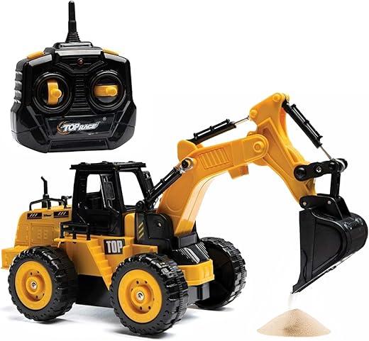 Top Race 5 Canale escavatore giocattolo completamente funzionante Telecomando Digger RC Trattore...