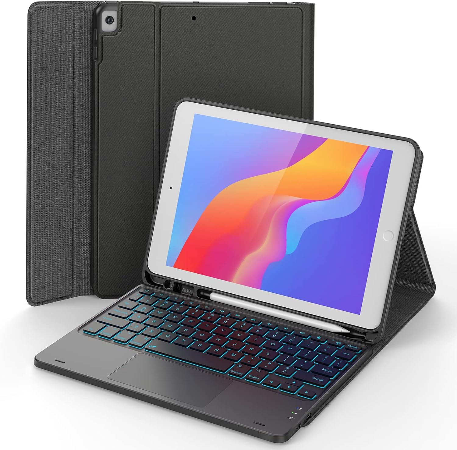 Amazon.com: MicroPack iPad 9th Generation Case with Keyboard, Keyboard ...