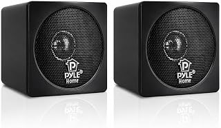 Pyle PC Lautsprecher Boxen Mini, Regallautsprecher Passiv – PC Speaker, Mini Bookshelf Speakers – Lautsprecher für PC Boxen, 200W Soundsystem als Lautsprecher für Monitor oder TV Lautsprecher, 10,16cm