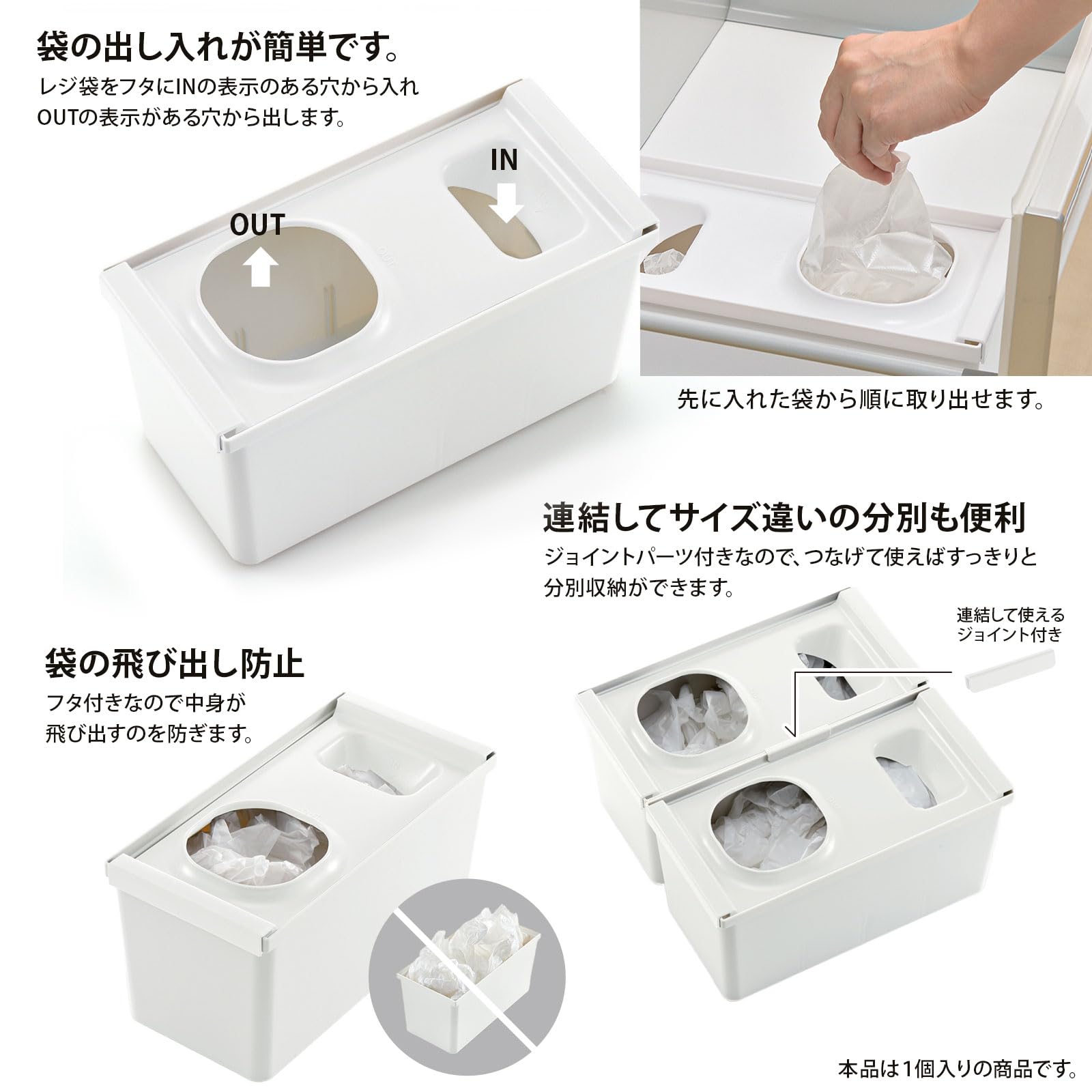 Amazon｜リッチェル TOTONO(トトノ) 引き出し用 レジ袋収納ボックスR 