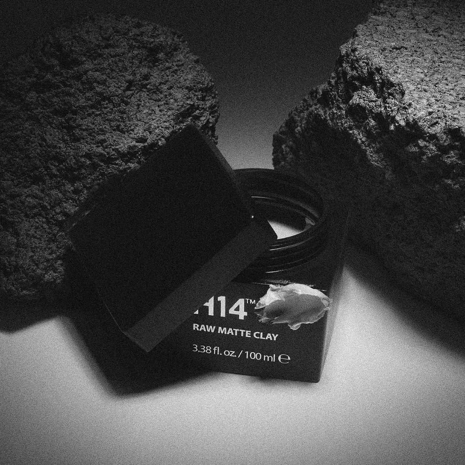 Miniatura 3 de H14 Arcilla mate cruda para hombres  Arcilla para el cabello fuerte y flexible con bentonita y caolín  Textura reutilizable, acabado mate verdadero,