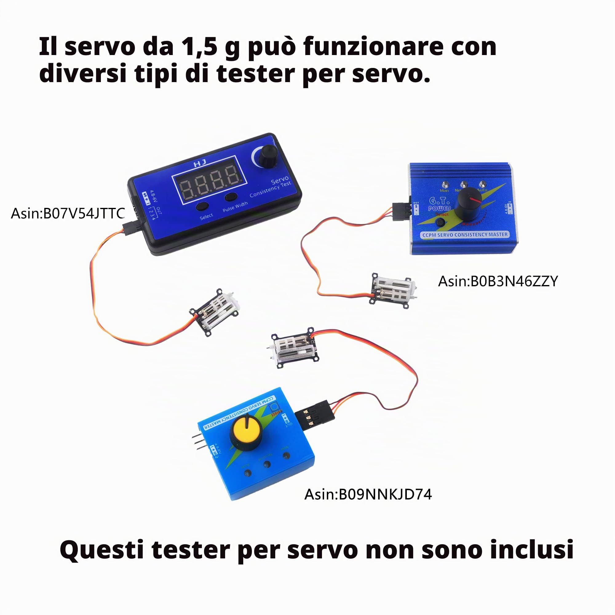 2pcs Piccolo 1.5g servo Micro Lineare Digitale Servo Leggero Mini Formato per Indoor Aircraft Piccolo Aereo RC