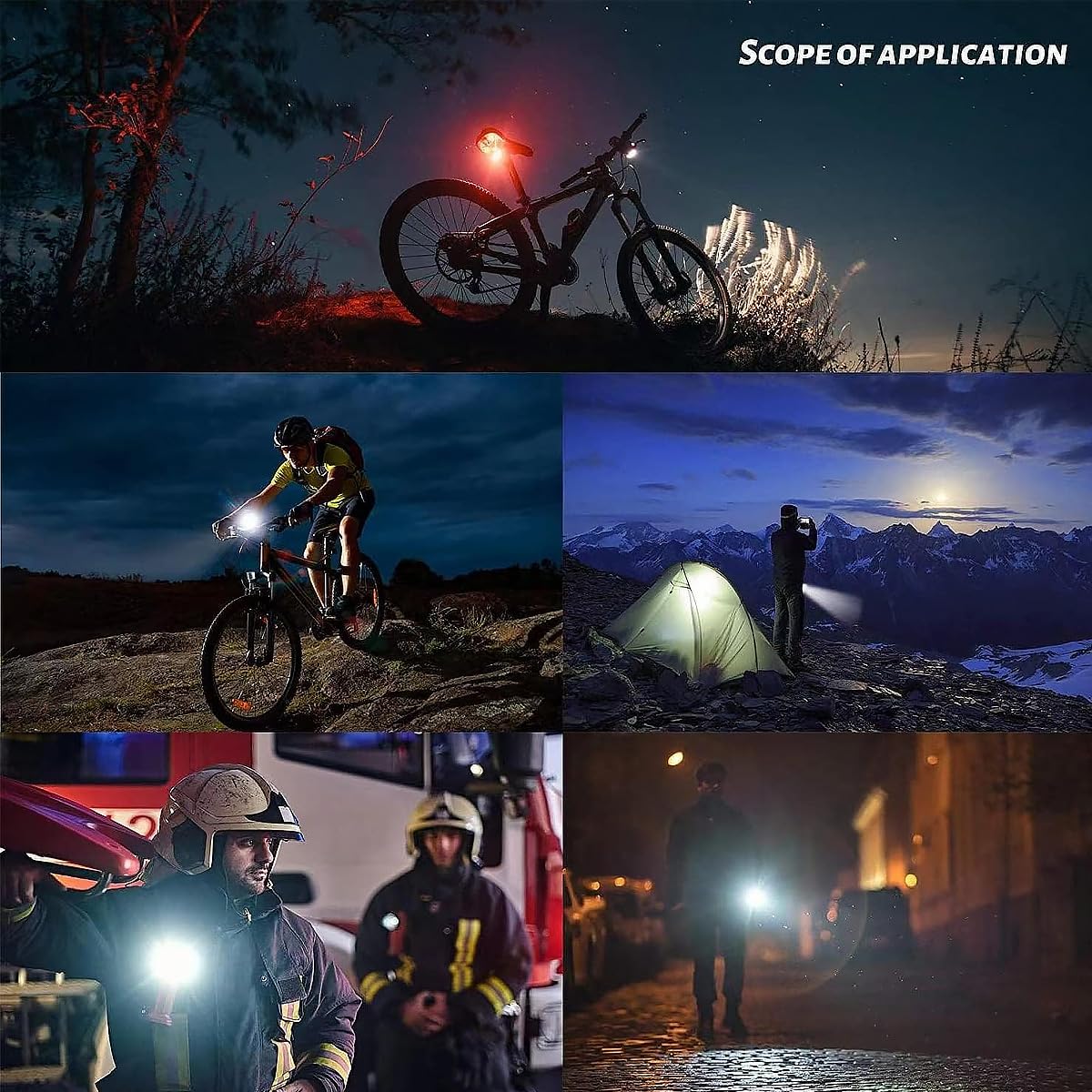 Luce notturna Luci per bicicletta, Luci Bicicletta LEDRicaricabili USB Super Luminose Luce Bici Impermeabile Biciclette Accessori per Bambini da Ciclismo, Bici Strada per I'equitazione Notturna