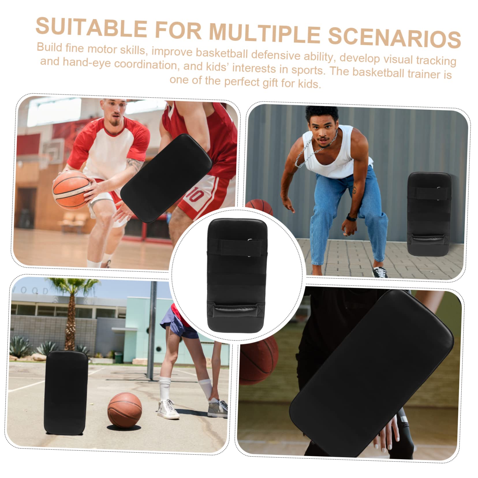 Coussin de Blocage Professionnel pour Entraînement de Basketball, Cuir PU et Mousse Perle, Améliore Mouvements et L'agilité, pour Garçon et Filles en Sport