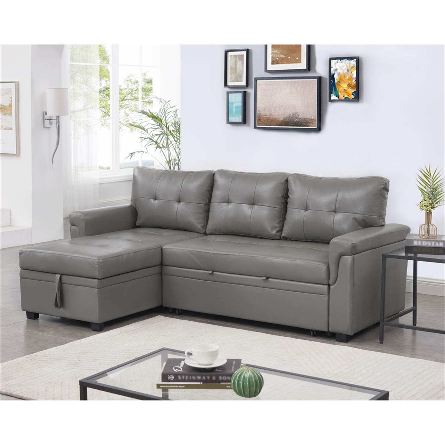 Buy Naomi Home Laura Sectional er Sofa with Pull Out Bed, Reversible er