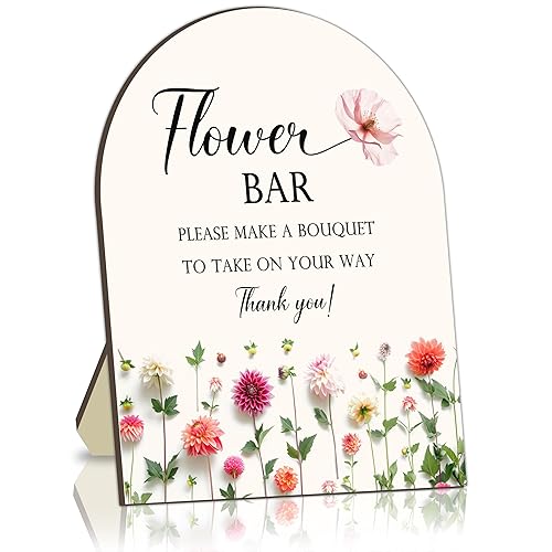 Bride Shower Flower Bar Bouquet Station Board for Baby Shower,