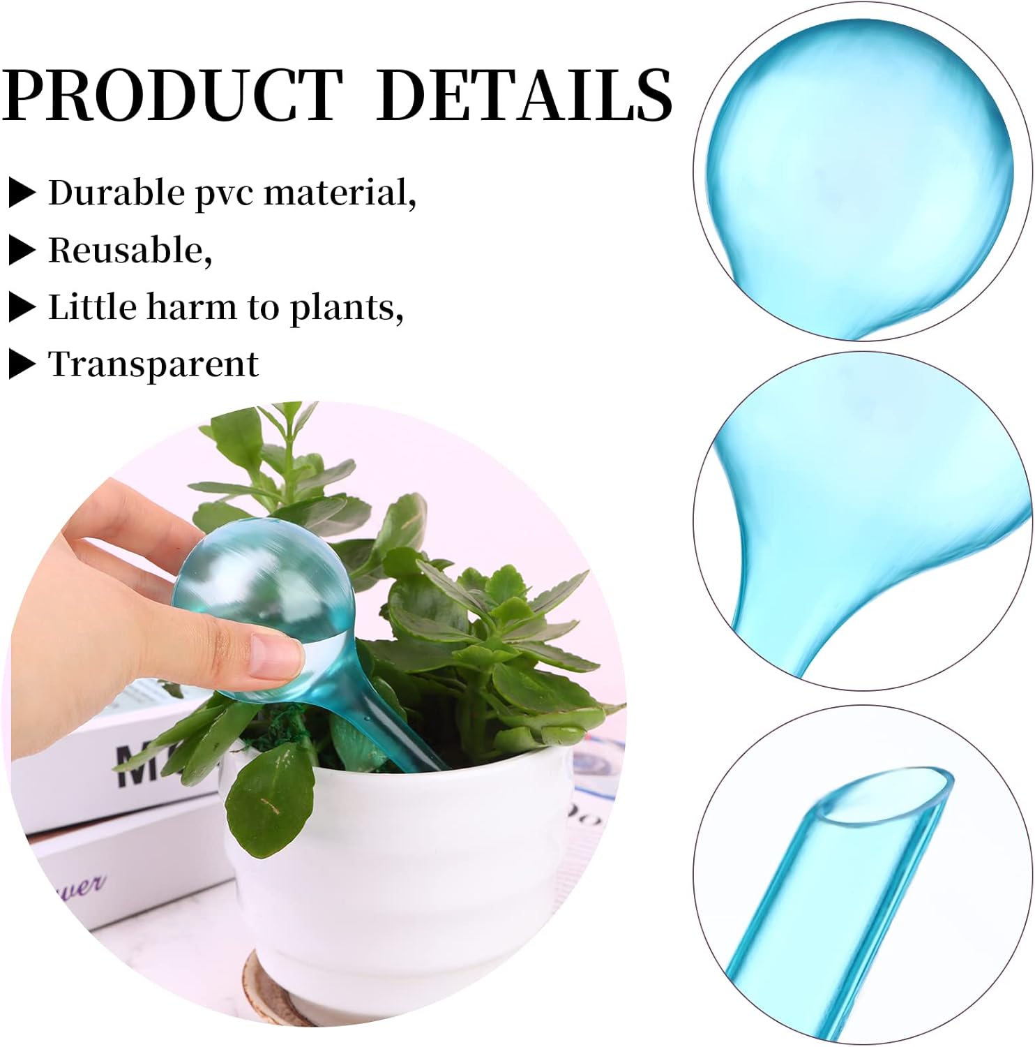 6 Pcs Plant Watering Globes Clear Plant Watering Globes Automatic Plant Water Balls Self Garden