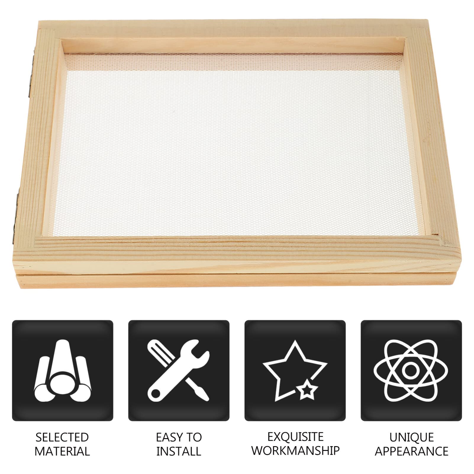 Moule Papier Artisanal Kit 4 Cadres Fabrication Papier - Tamis Bois Formats B4 A4 A5 A6 - Papier Recyclé DIY Accessoire Bricolage Papier