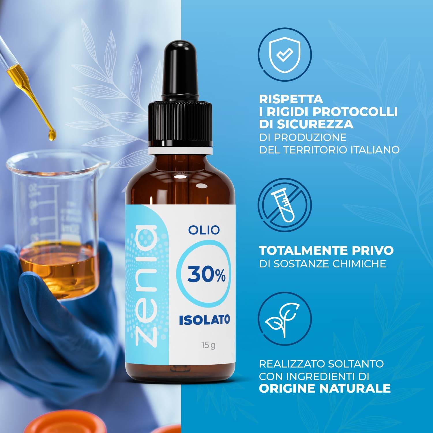 Zenia Olio 30 - Anti-stress, Ideale per Rilassarsi, Calmare l'ansia e per Gestire il sonno (30 ML)