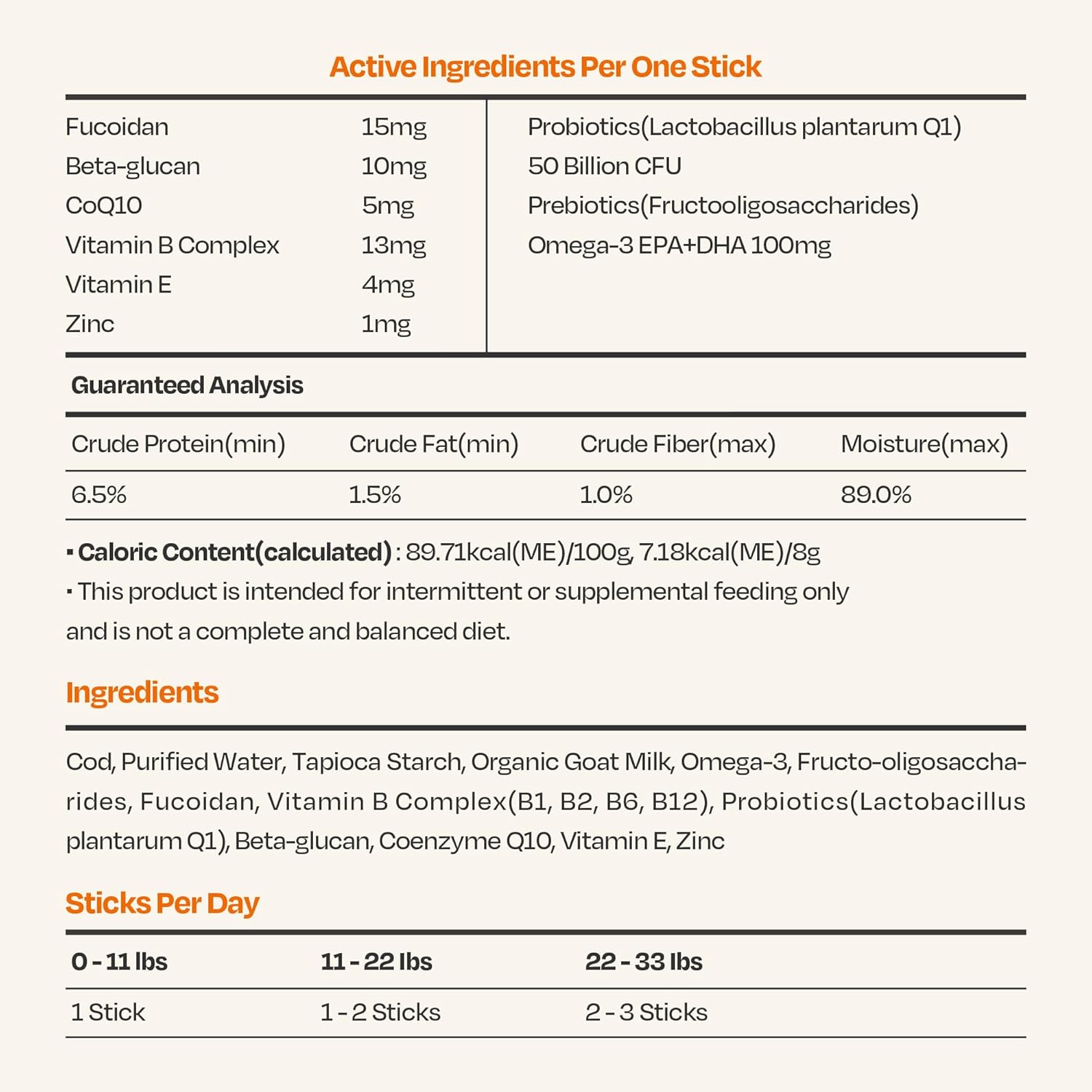 Cat Immune Multivitamin Supplement – 9 in 1 Lickable for Immune Support, with Probiotics, Omega-3, Vitamins & Beta-Glucan – Daily Immunity Support for Cats, Cod Flavor with Goat Milk, 30 Tubes
