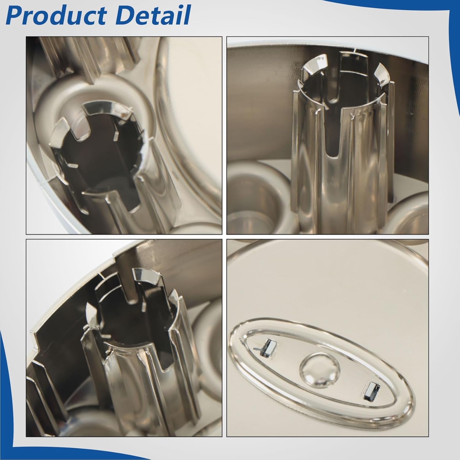 WFLNHB Wheel Chrome Center Cap 8 Lug 17 Wheels Replacement for F250 F350 Super Duty 2005-2016